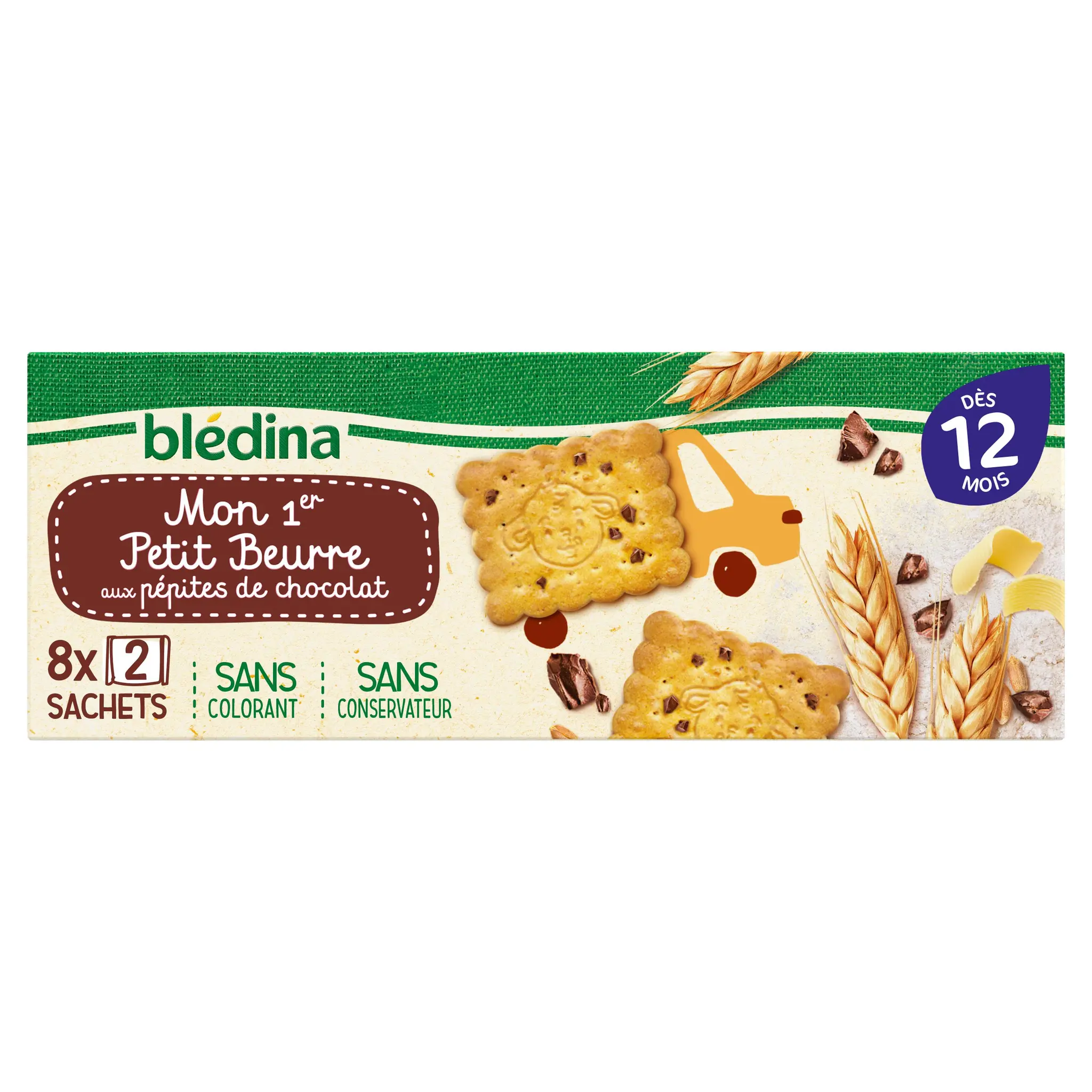 BLEDINA Mon 1er petit beurre pépites de chocolat dès 12 mois