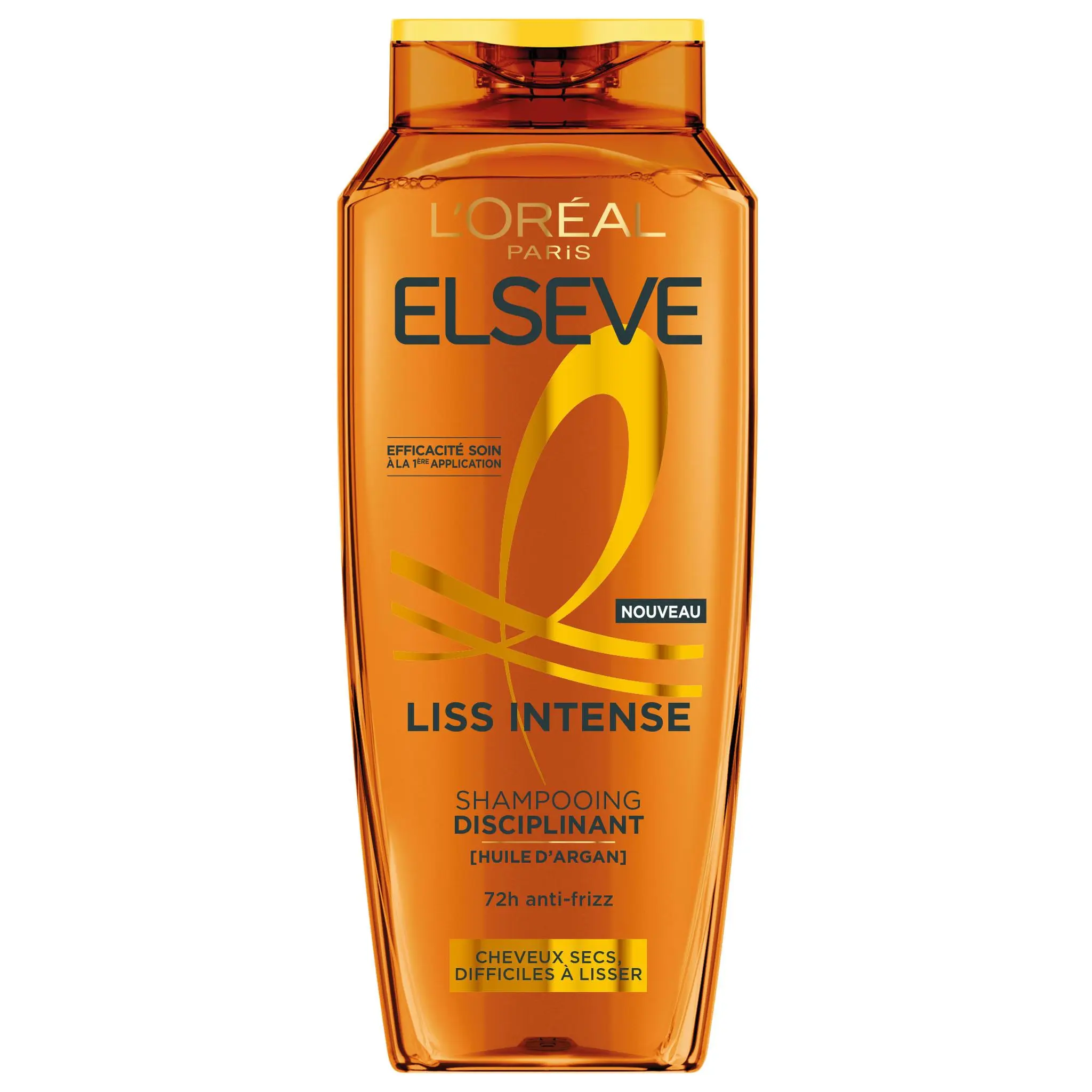 ELSEVE Liss Intense shampooing disciplinant 72h anti frizz cheveux secs , difficiles à lisser