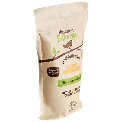 Auchan Better Life Acide citrique en poudre, 500g