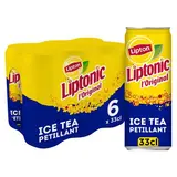 Liptonic Thé glacé pétillant, 6x33cl