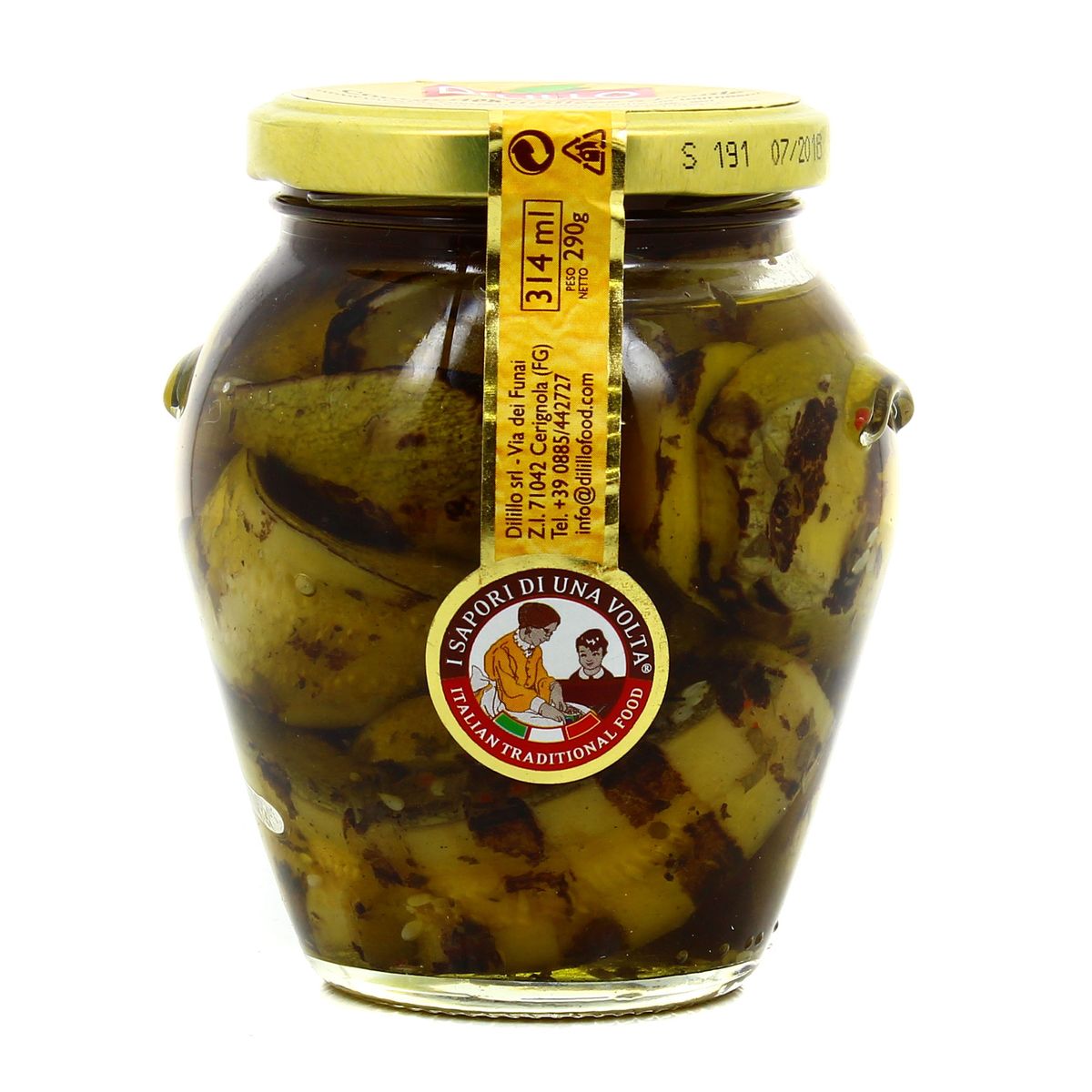 Dilillo Courgettes grillées à l'huile en bocal, 290g