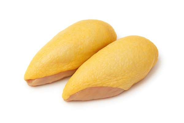 Filet de poulet jaune fermier Halal avec peau (x 2, 450 - 500 g)