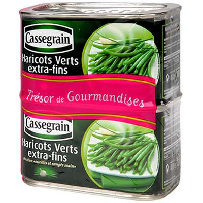 Haricots Verts Extra Fin, Cassegrain LOT DE 2 (2 x 220 g)