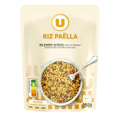Riz paëlla sachet micro-ondable 2min, U (250 g)