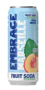 Fruit Soda sage en sucre pêche/menthe - Marseille, Embrace (33 cl)