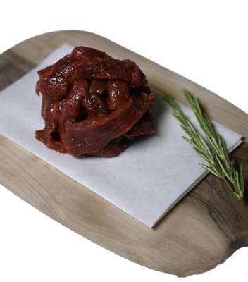 Effiloché de boeuf mariné, Maison Beya Casher (environ 450 g)