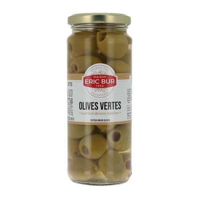 Olives vertes Gordal dénoyautées, Eric Bur (163 g)