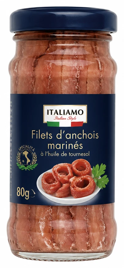 Filets d'anchois marinés