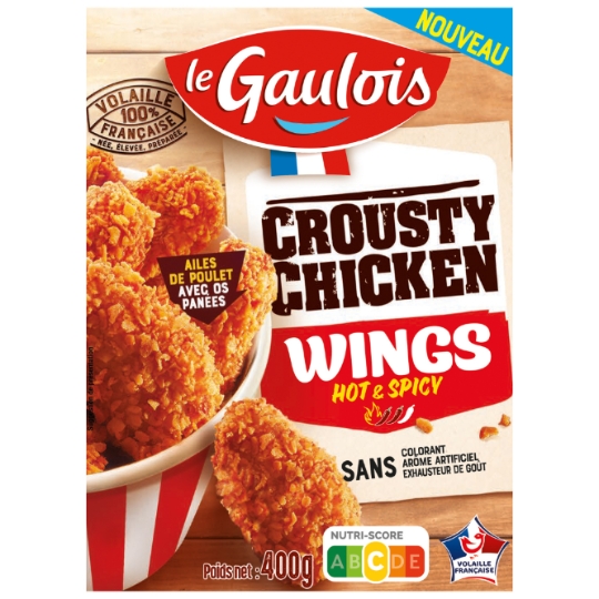 Ailes de Poulet Panées Crousty Chicken Wings Hot & Spicy LE GAULOIS
