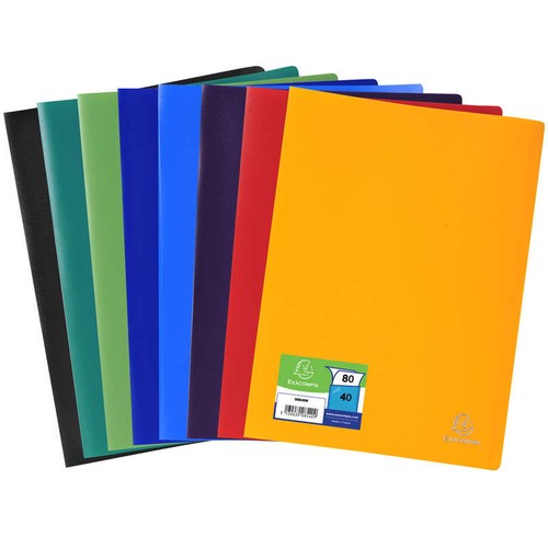 Exacompta Reliure 80 Vues, Format A4 Coloris Assortis