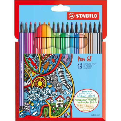 Stabilo 18 Feutres Pen 68
