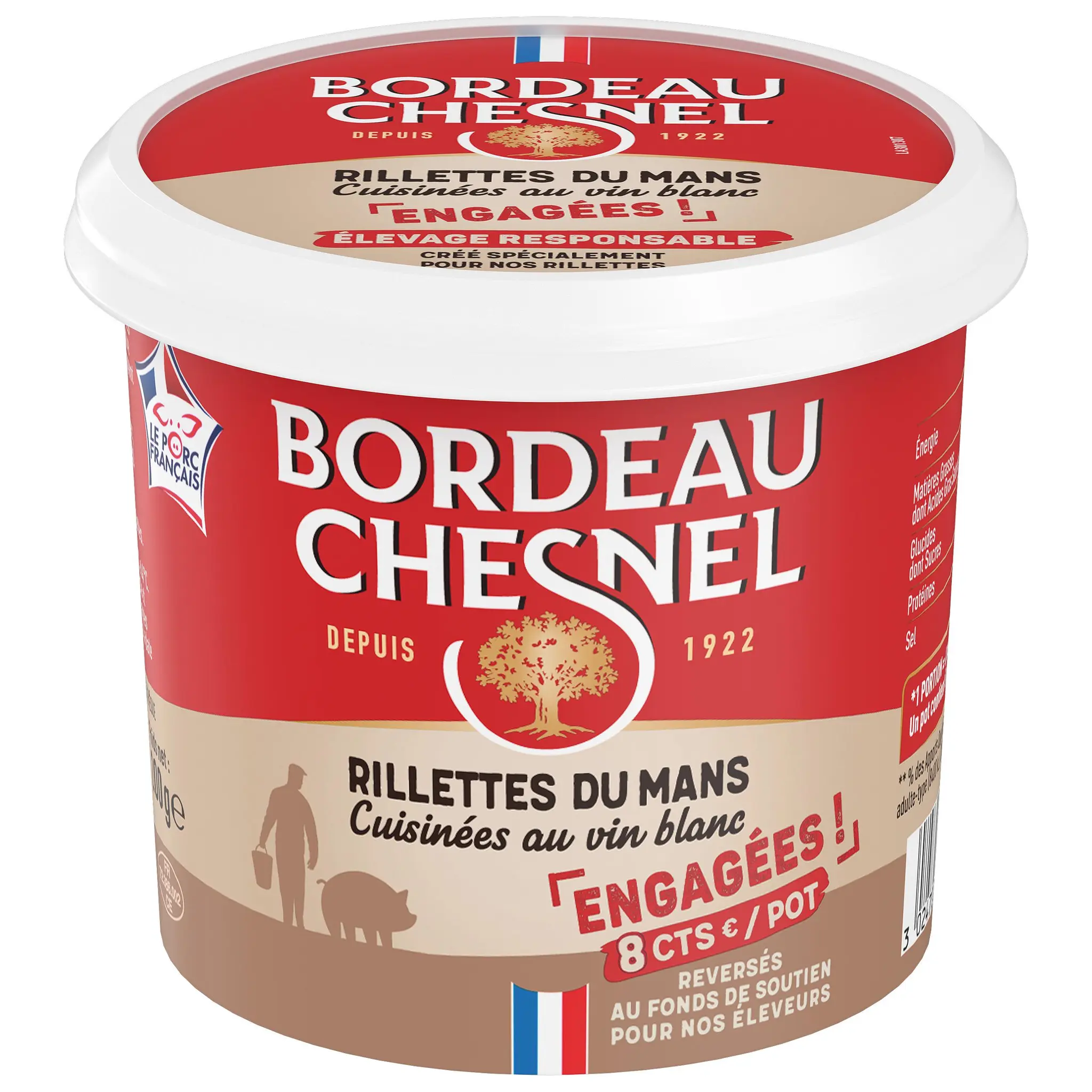 BORDEAU CHESNEL Rillettes du Mans pur porc engagées