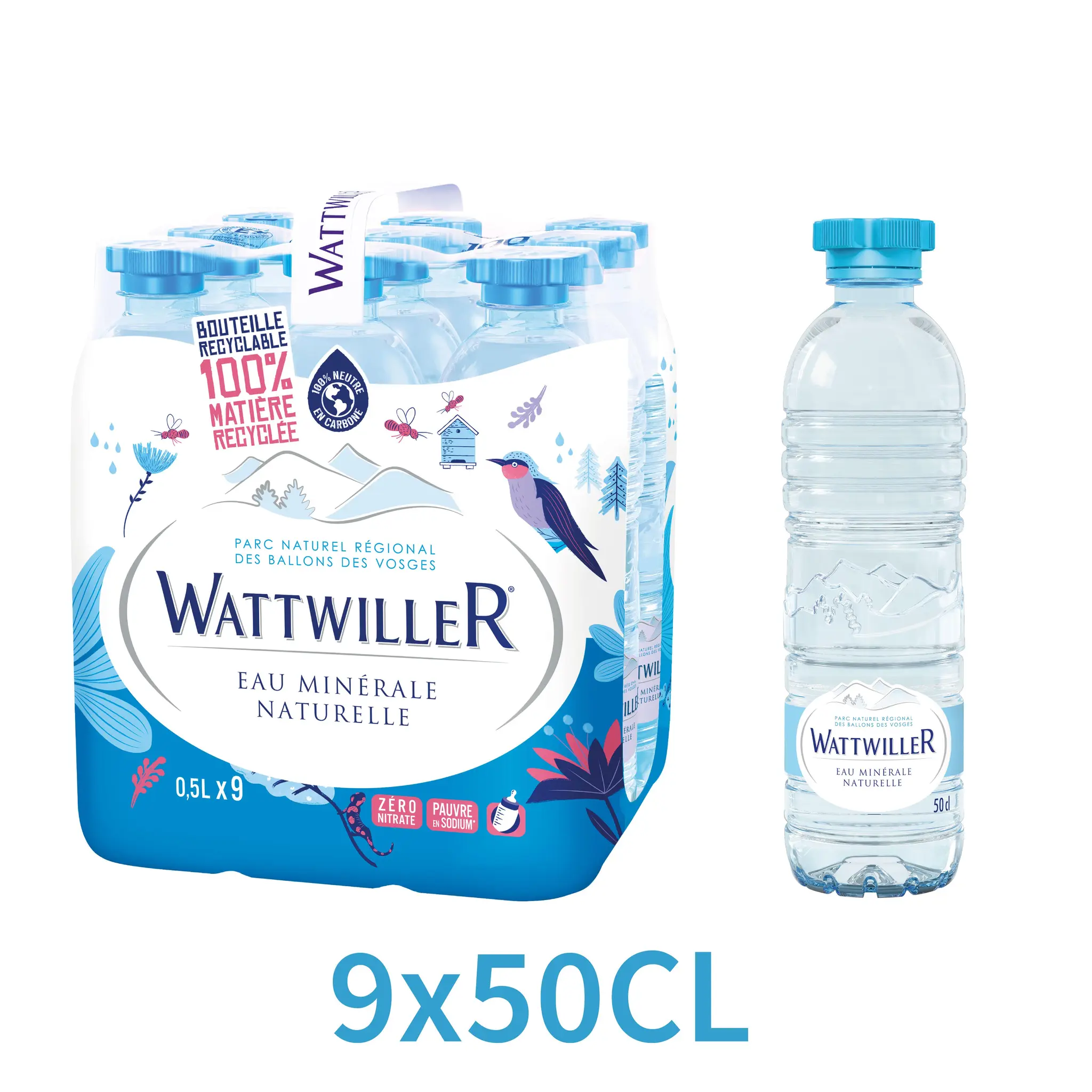 WATTWILLER Eau minérale naturelle plate bouteilles