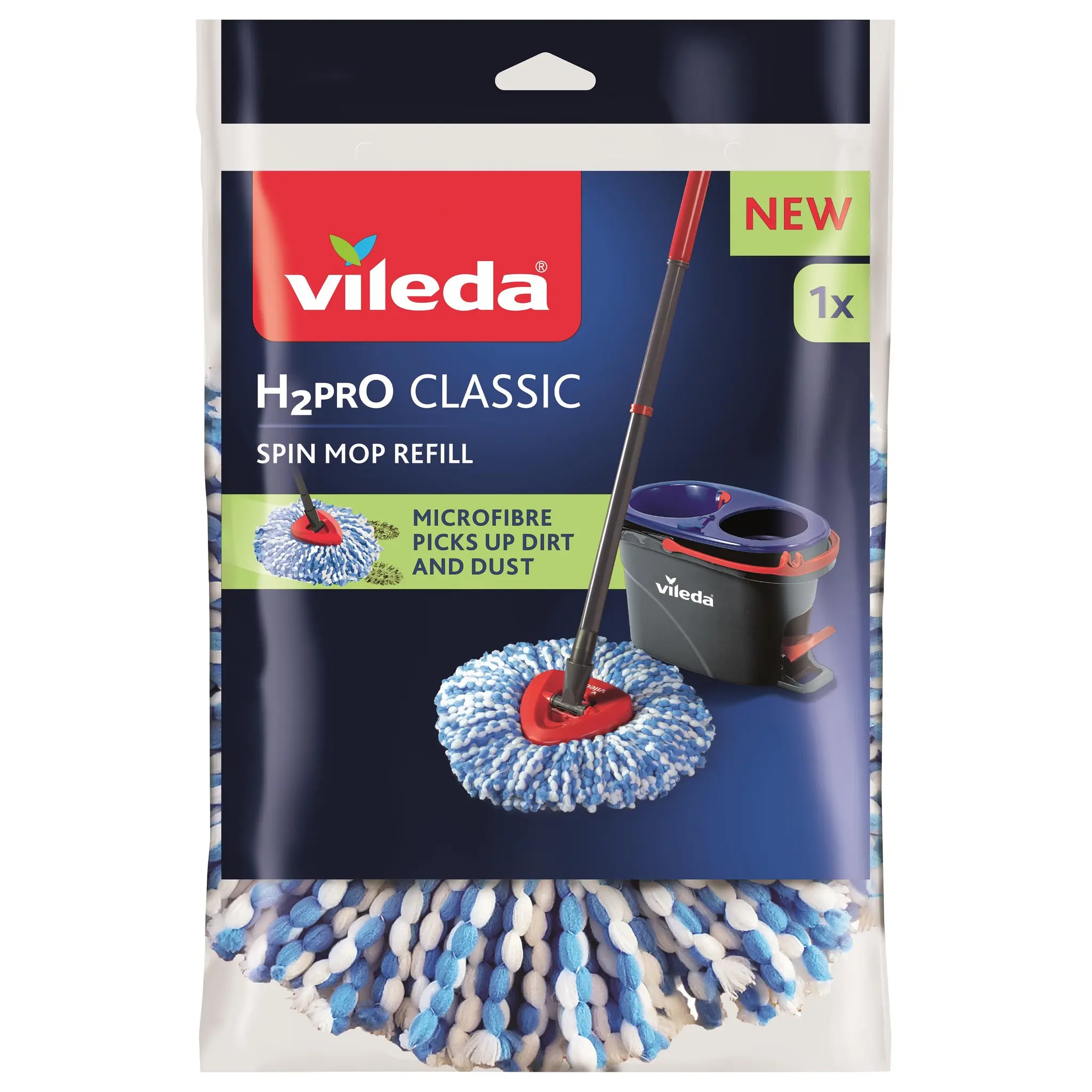 VILEDA Serpillère recharge microfibre H2pro classic