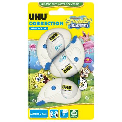 Uhu 3 mini rubans correcteur 6 m x 5 mm, 3  rubans