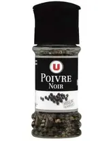 Moulin rechargeable poivre noir, U (45g)
