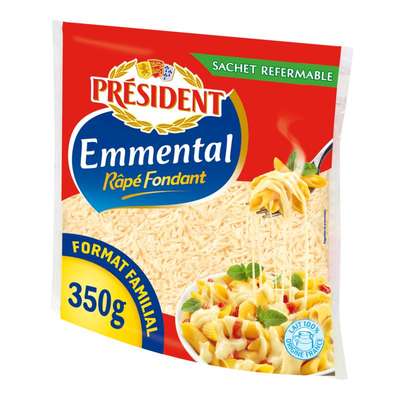 Emmental pasteurisé rapé fondant, Président (350 g)