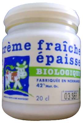 Crème fraîche épaisse bio, Laitière de la Motte (20 cl)