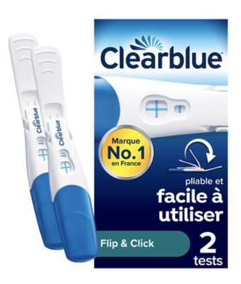 Test de grossesse pliable, Clearblue (x 2)