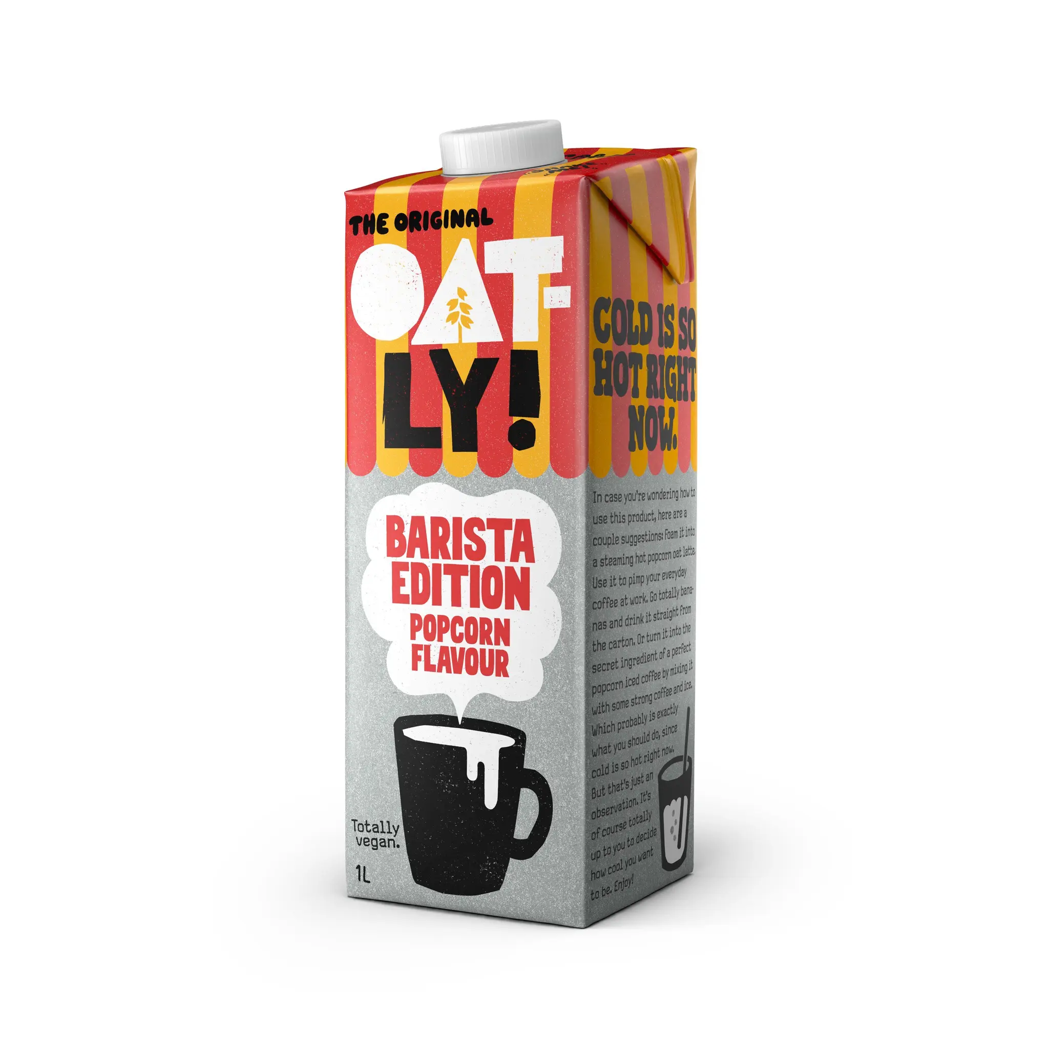 OATLY Barista Boisson végétale à l'avoine saveur pop-corn