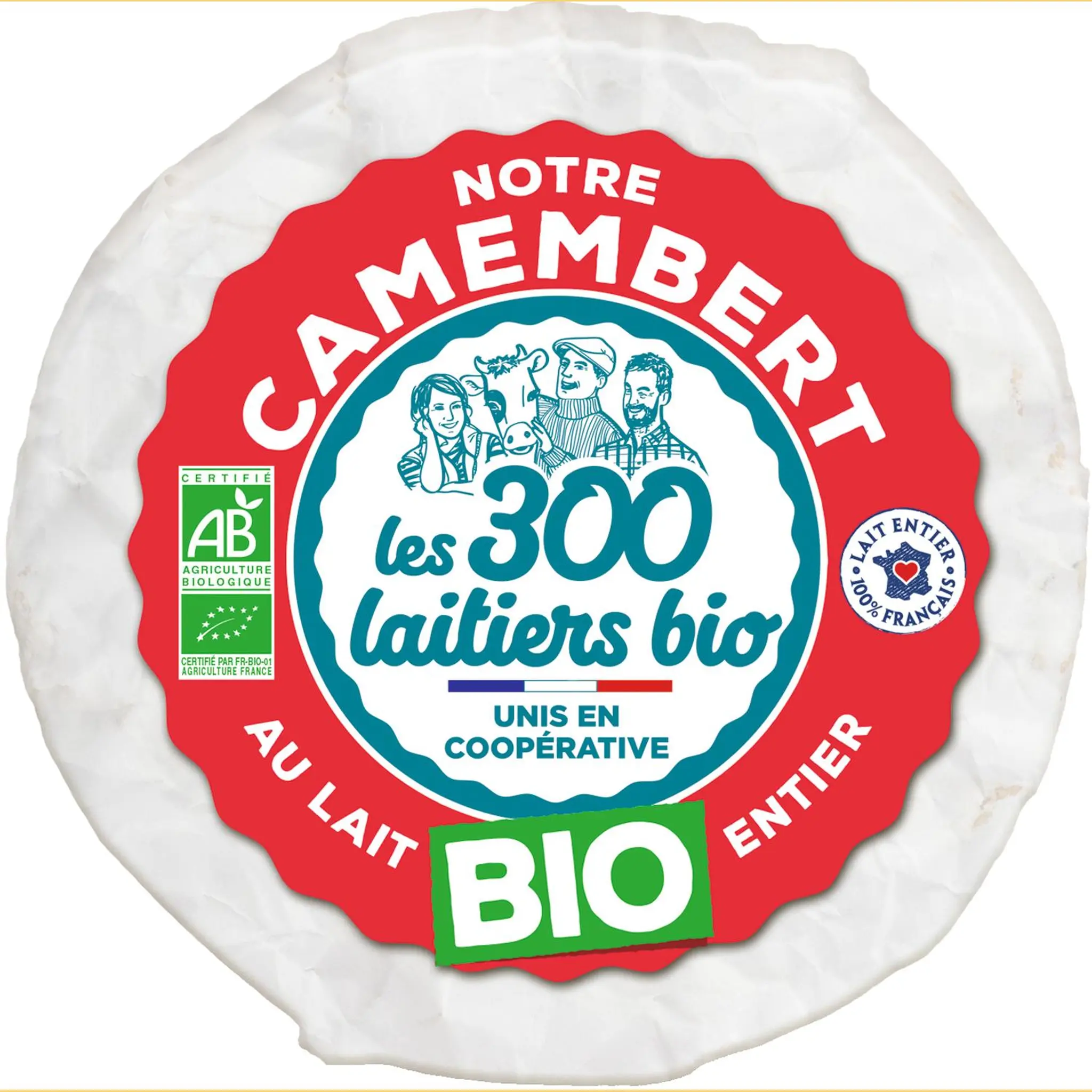 LES 300 LAITIERS BIO Notre Camembert au lait entier bio