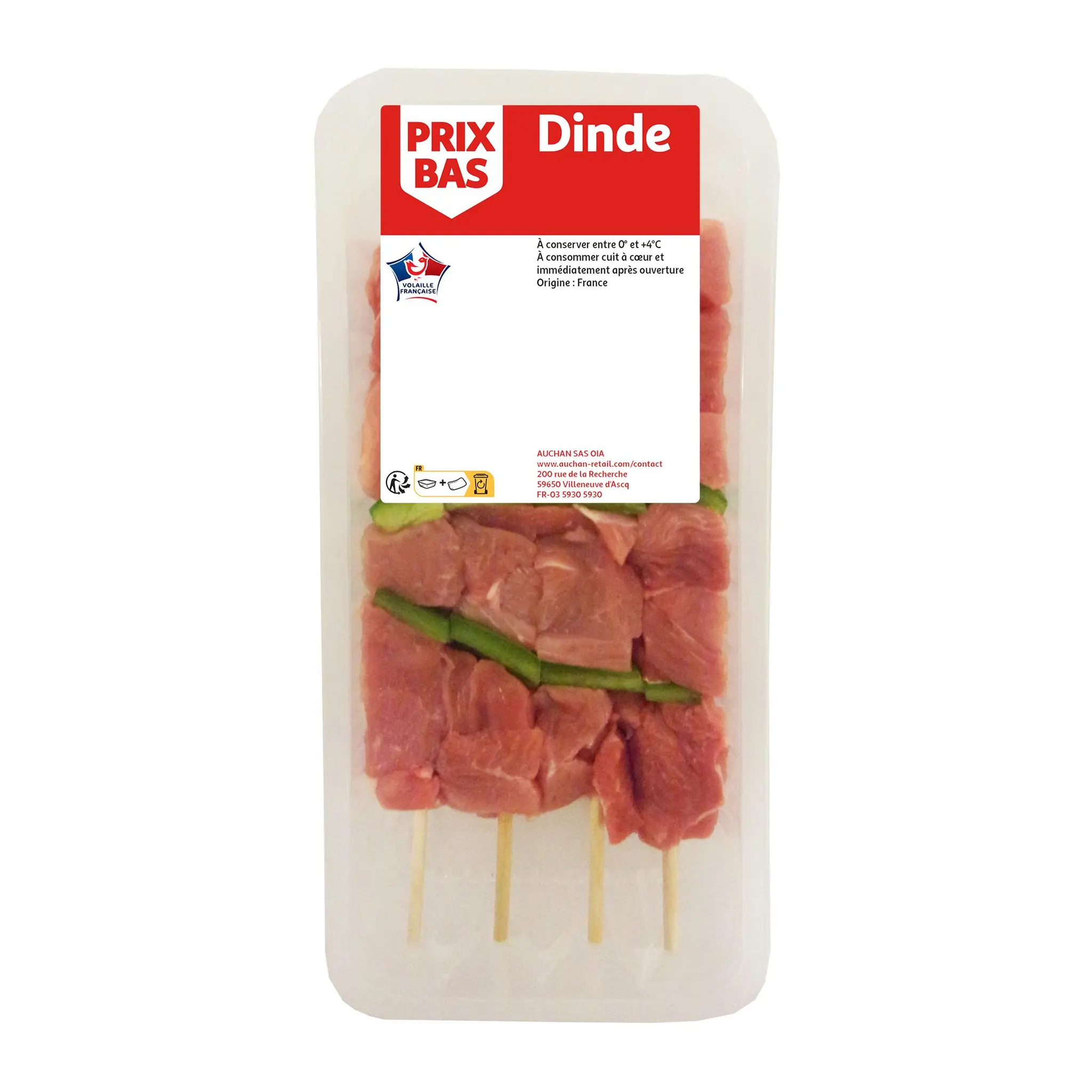 POUCE Brochette de dinde