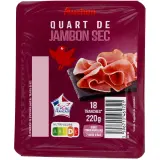 AUCHAN Quart de jambon sec sans conservateur 7 mois d'âge