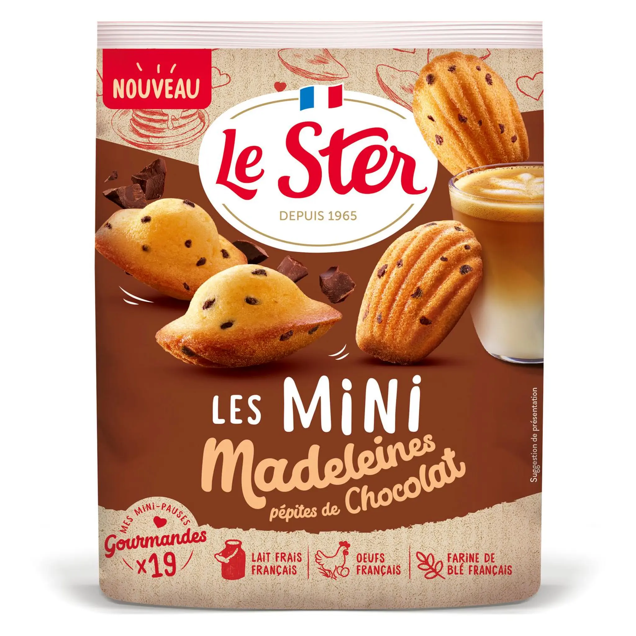 LE STER Mini madeleines aux pépites de chocolat