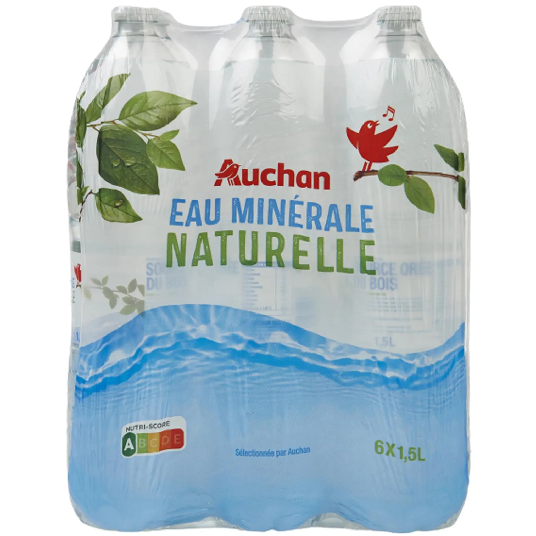 AUCHAN Eau minérale naturelle sources variables
