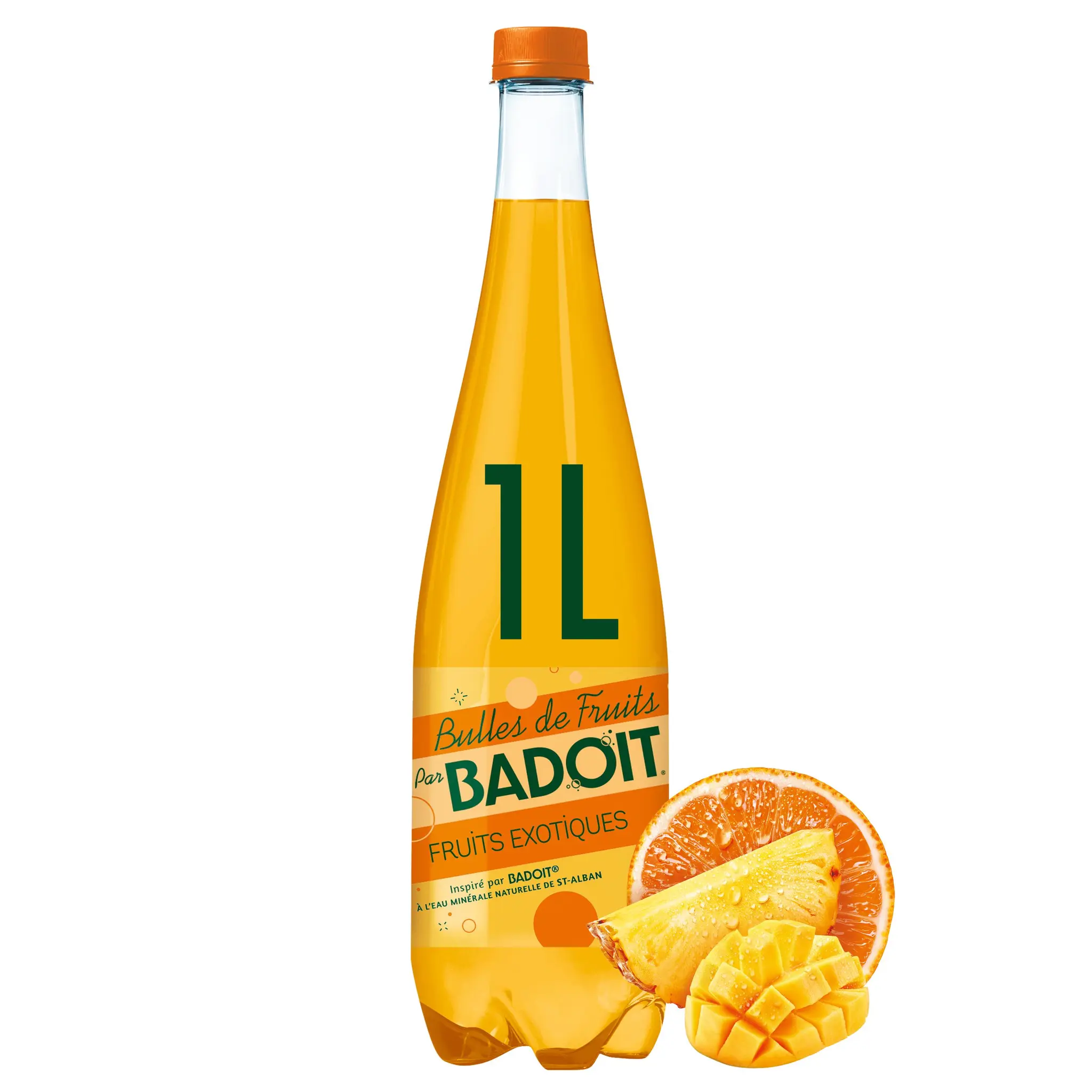 BADOIT Eau gazeuse Bulles de fruits aromatisée fruits exotiques