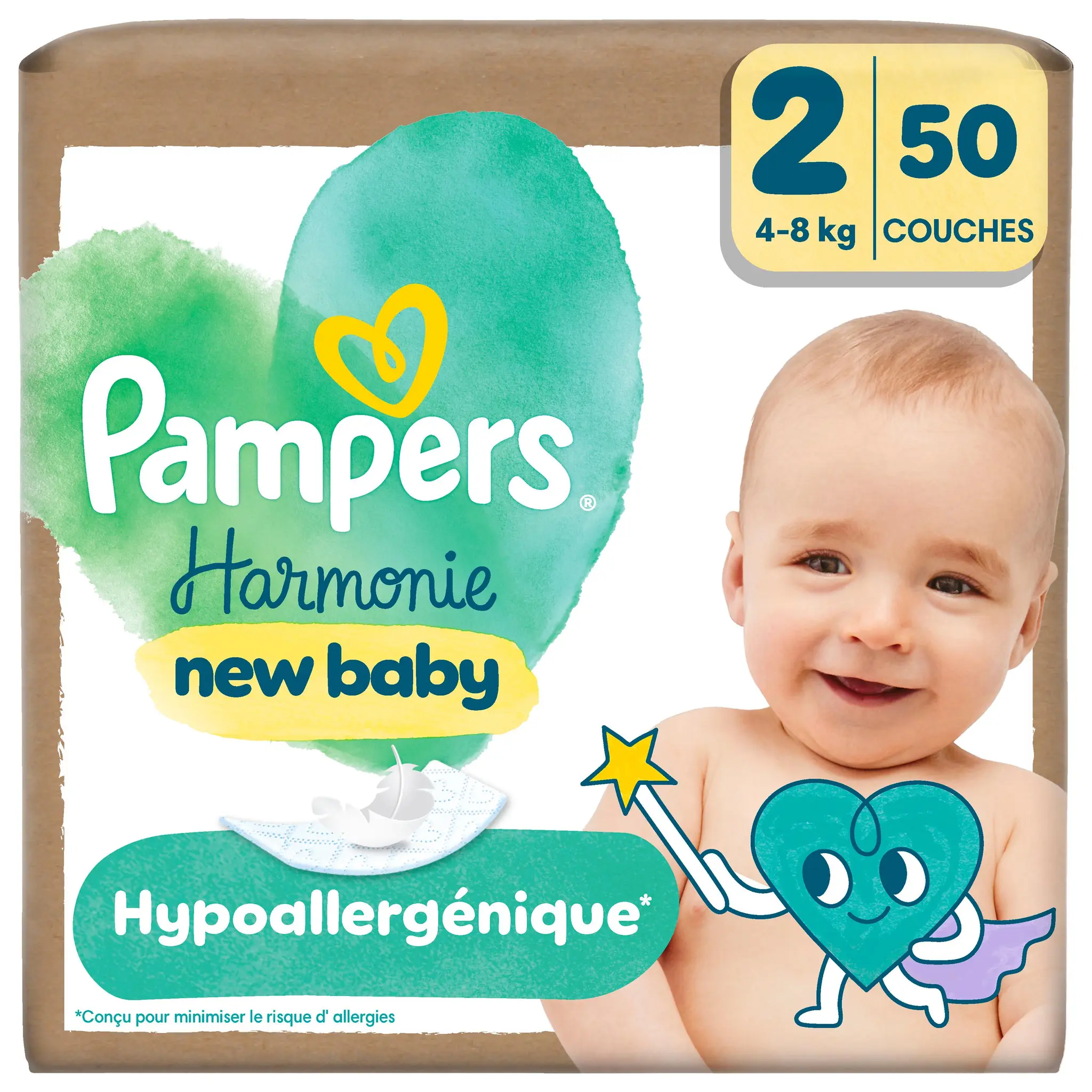 PAMPERS Harmonie couches taille 2 (4-8kg)