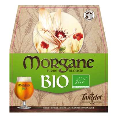 Pack de bière blonde morgane BIO, Brasserie Lancelot (6 x 25 cl)
