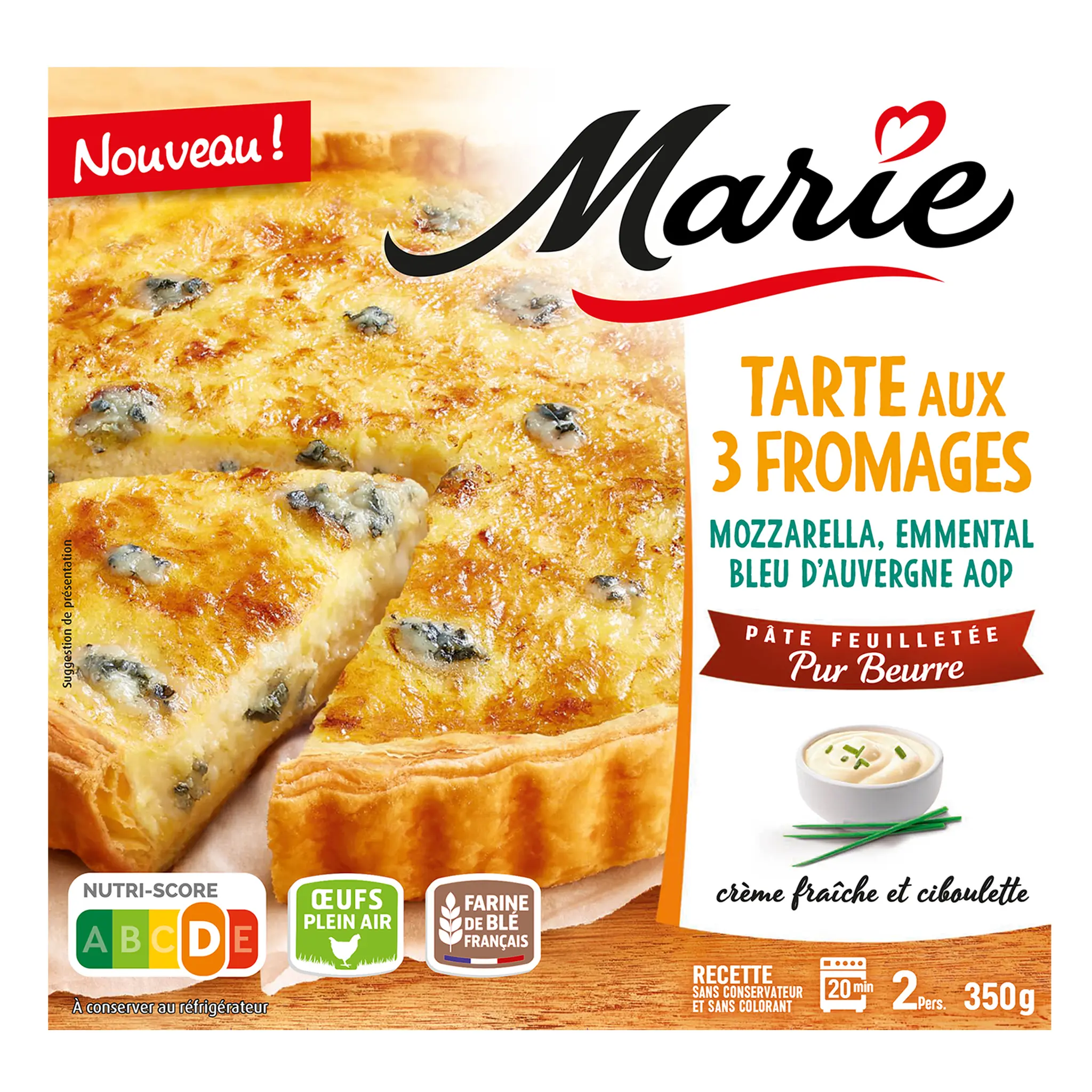 MARIE Tarte aux 3 fromages