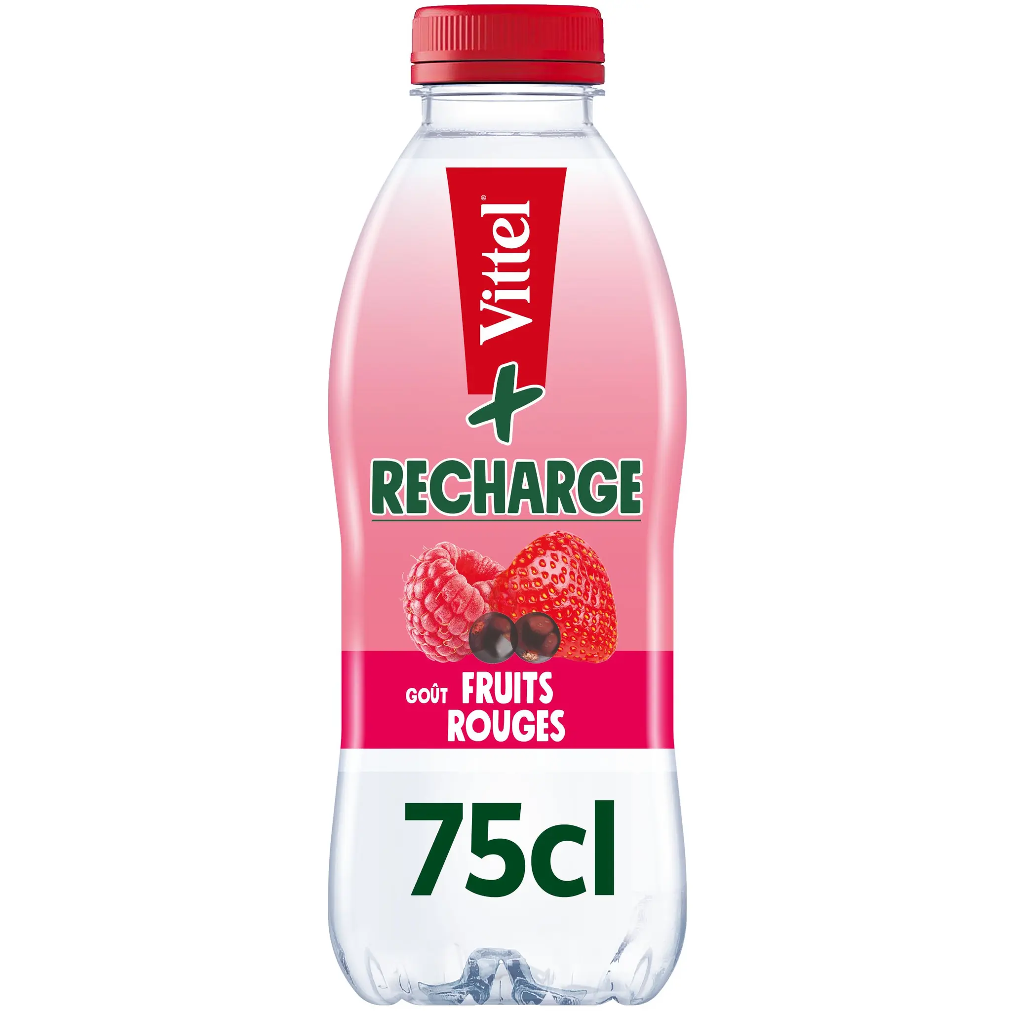 VITTEL Recharge + Eau minérale goût fruits rouges