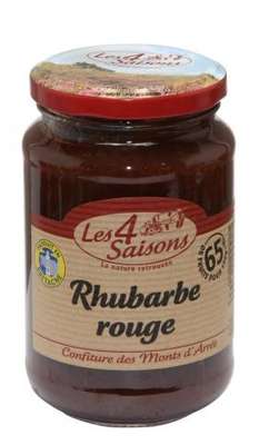 Confiture rhubarbe rouge, Les 4 saisons (400 g)