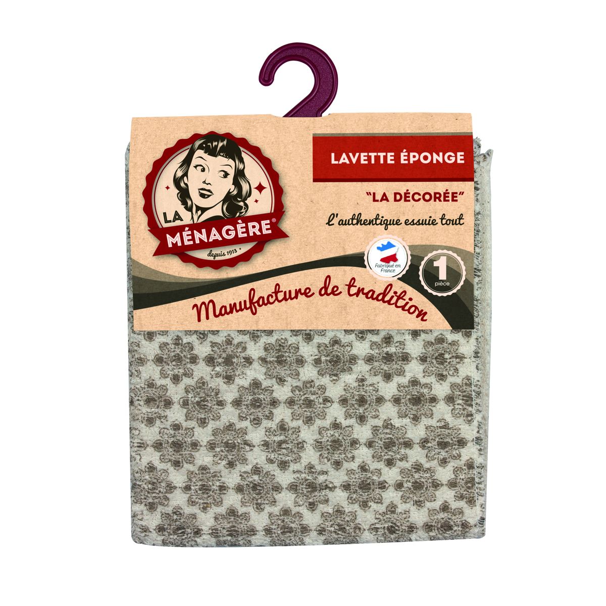 La Ménagère Lavette éponge la décorée