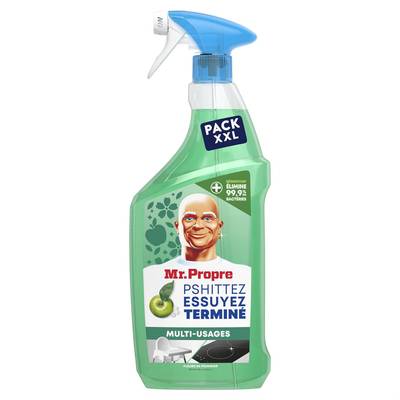 Mr Propre Nettoyant Ménager Multi-Surfaces Désinfectant Pomme, 800ml