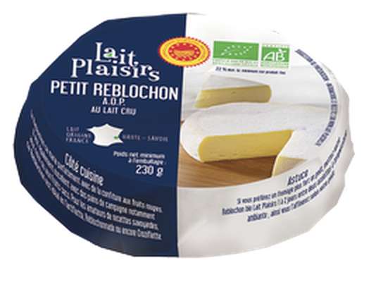 Petit Reblochon au lait cru AOP 22 % MG/PF, Lait Plaisirs (230 g)