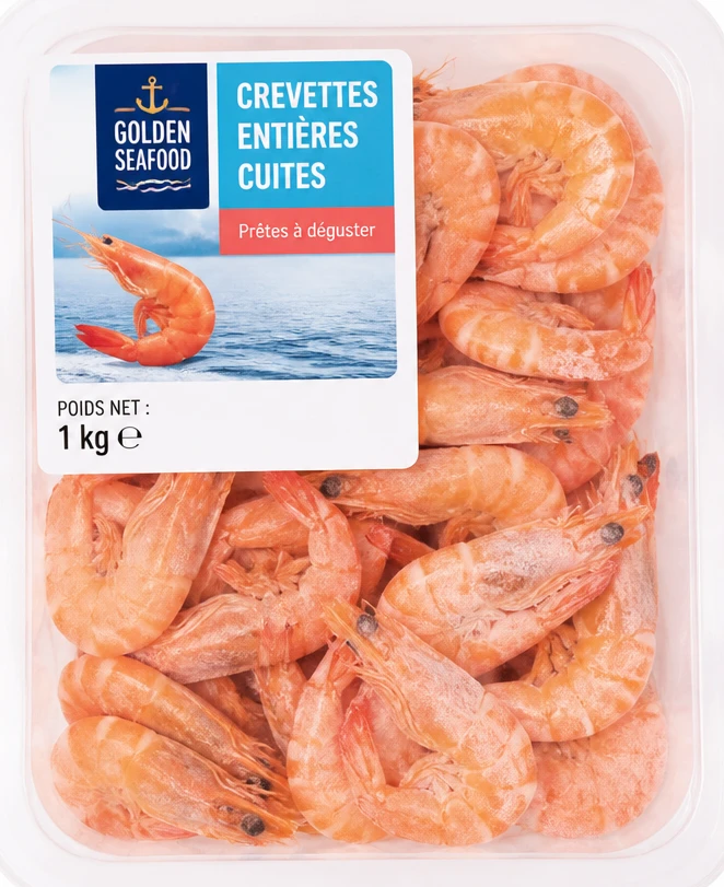 Golden Seafood crevettes entières cuites