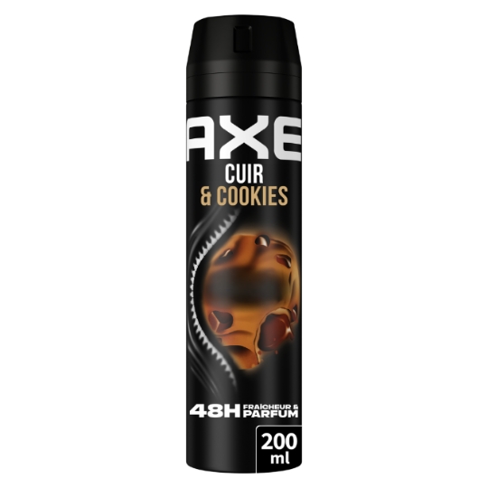 Déodorant Spray Homme Fraîcheur 48h Cuir et Cookies AXE