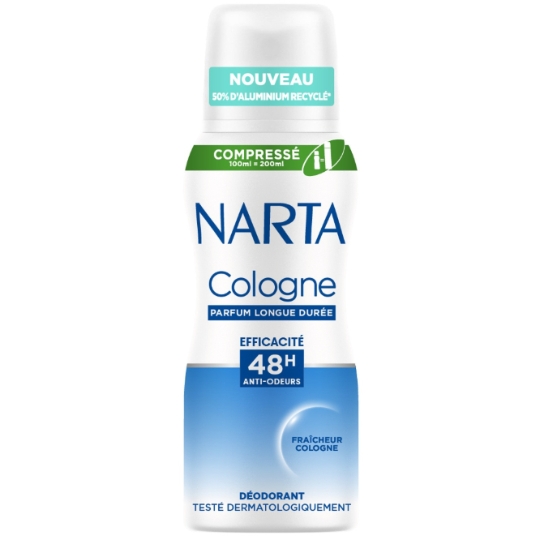 Déodorant Compressé Cologne Parfum Longue Durée Efficacité 48H Anti-Odeurs NARTA