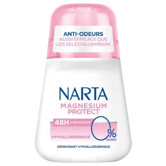 Déodorant Bille Magnesium Protect 48H d'Efficacité Hypoallergénique NARTA