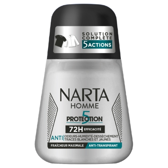 Déodorant Bille pour Homme Protection 5 Anti-Transpirant 72H Fraîcheur Maximale NARTA HOMME