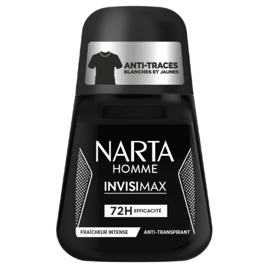 Déodorant Bille pour Homme InvisiMax 72H Fraîcheur Intense NARTA HOMME