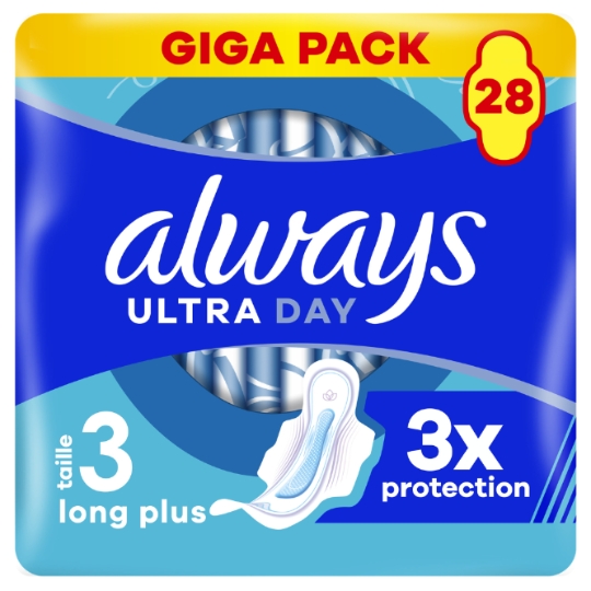 Serviettes Hygiéniques Ultra Day Avec Ailettes Long PlusTaille 3 ALWAYS
