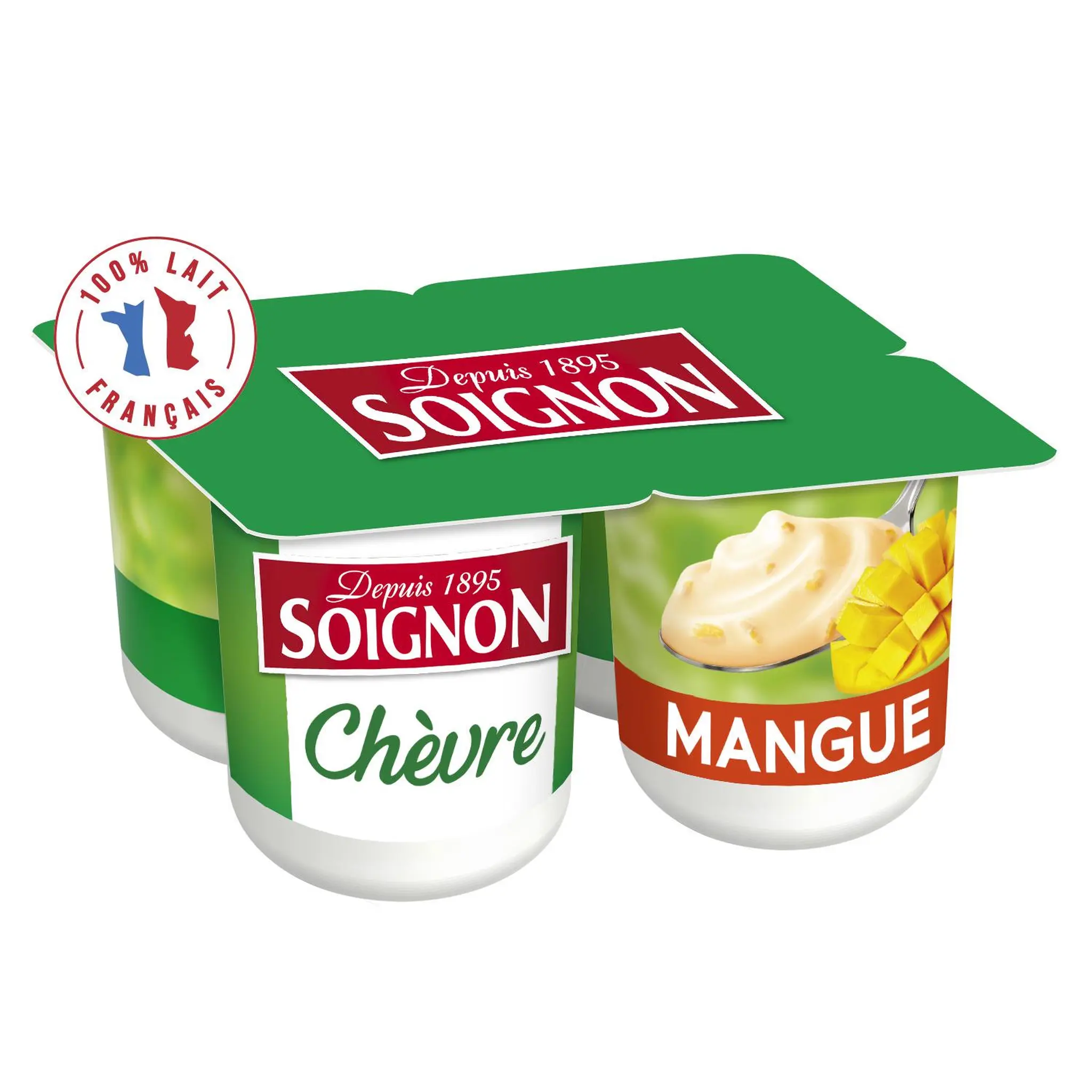 SOIGNON Yaourt au lait de chèvre à la mangue