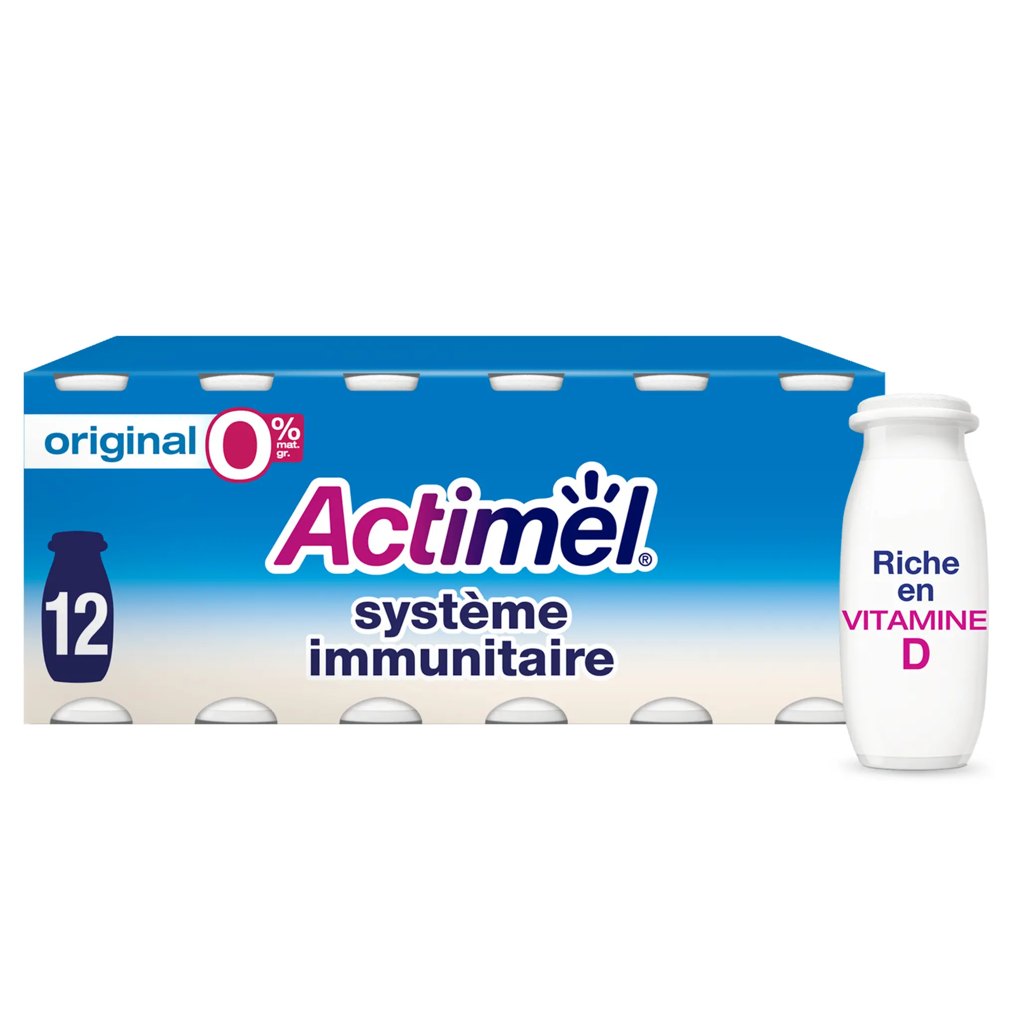 ACTIMEL Yaourt à boire nature 0%MG