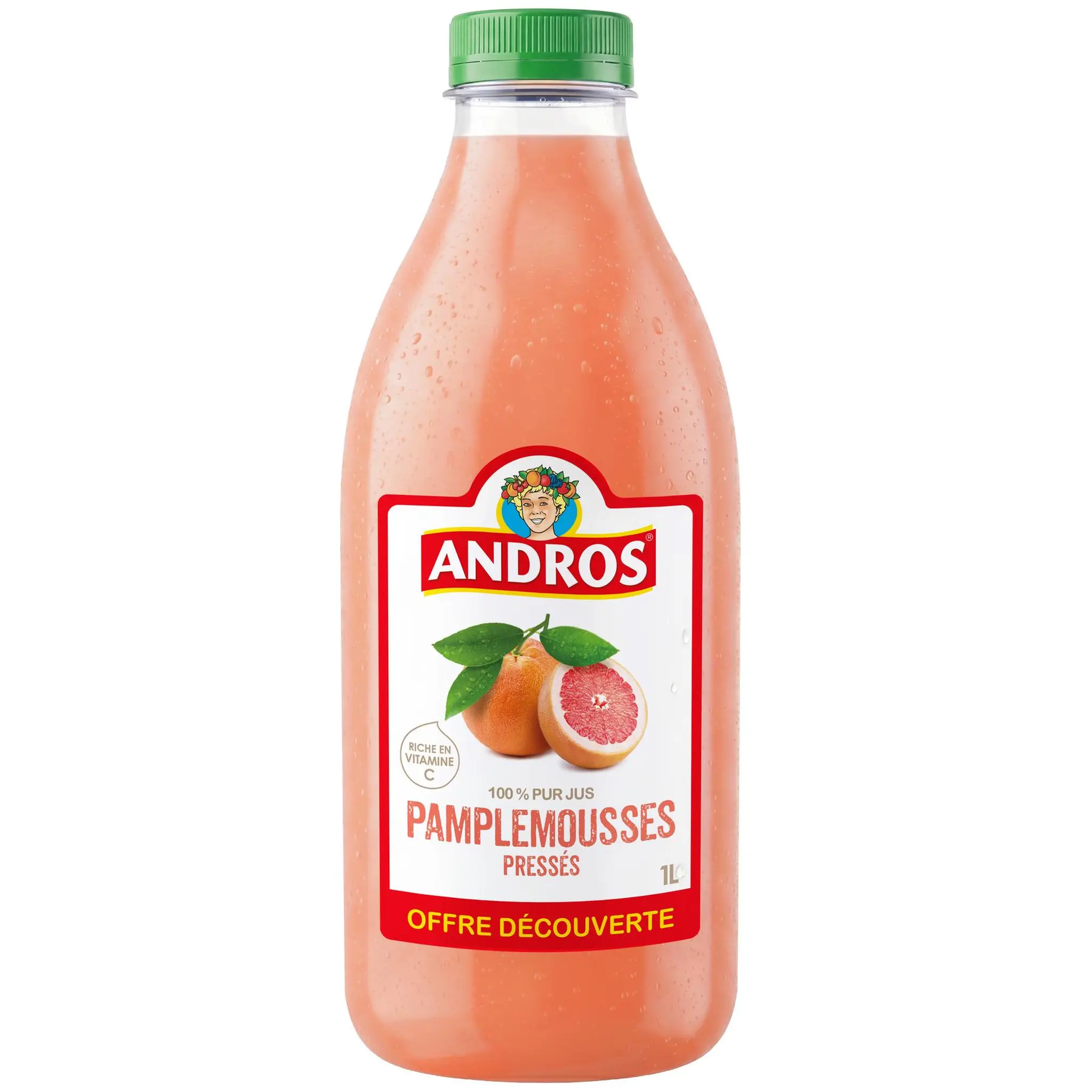 ANDROS Pur jus de pamplemousse sans sucres ajoutés