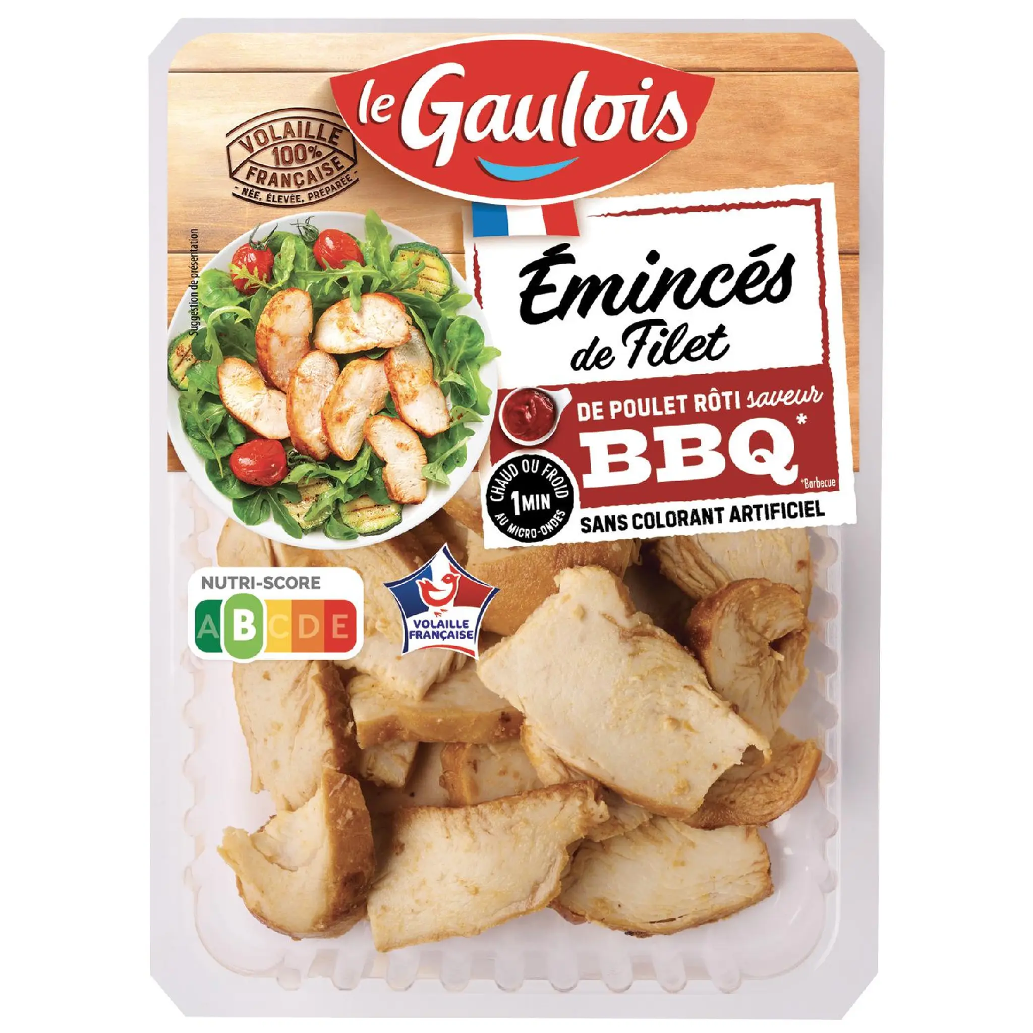 LE GAULOIS Émincés de filet de poulet saveur BBQ