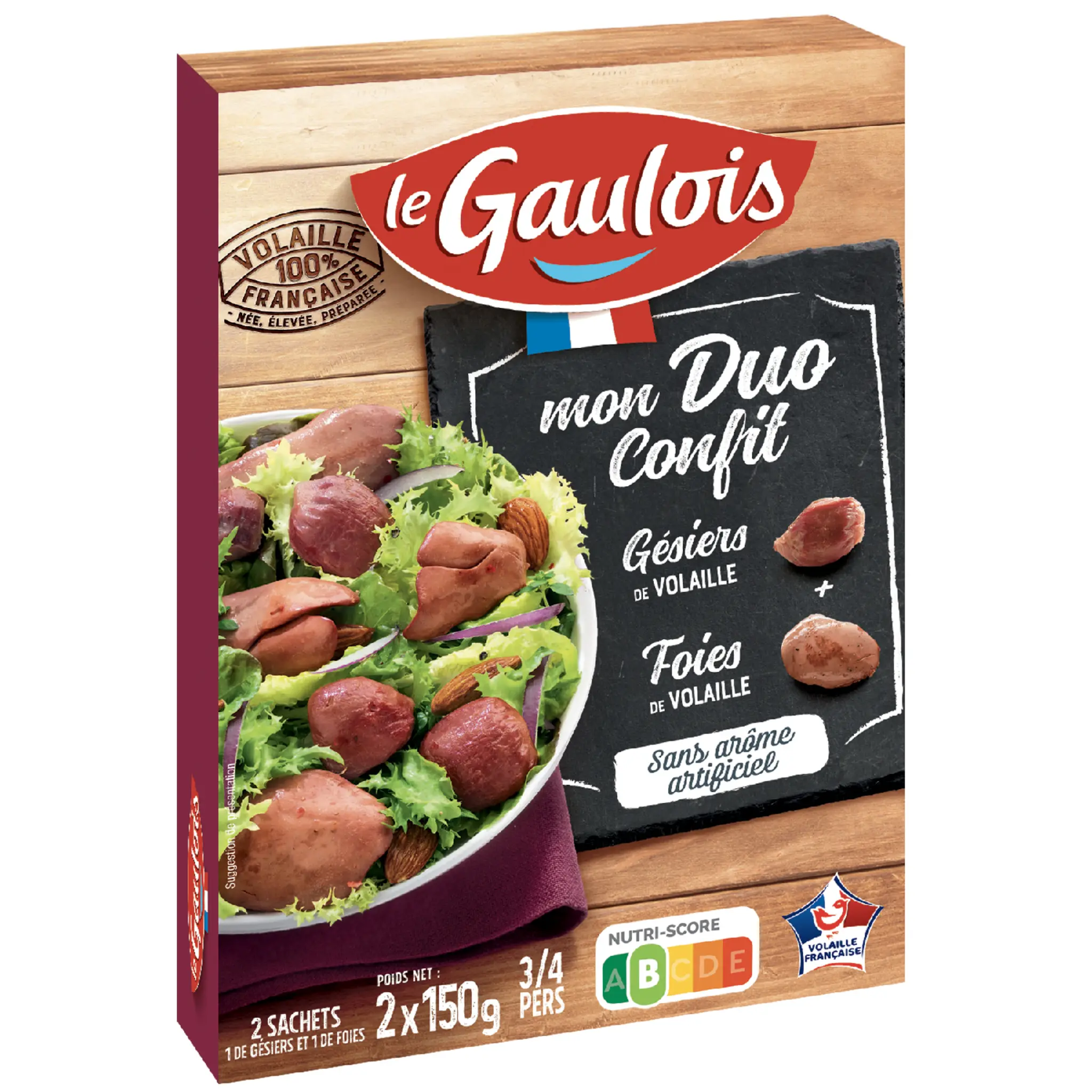 LE GAULOIS Duo confit foies et gésiers de volaille